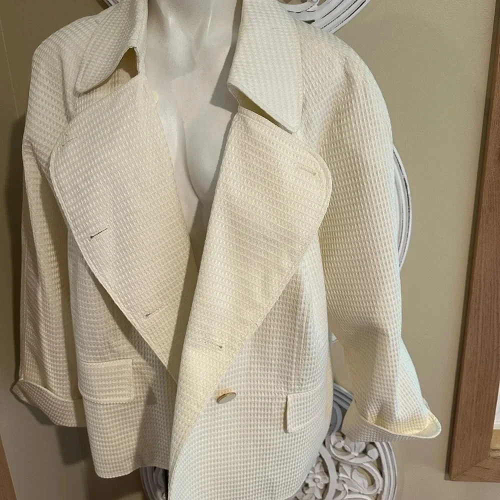 Talbots double breasted cotton jacket - image 1